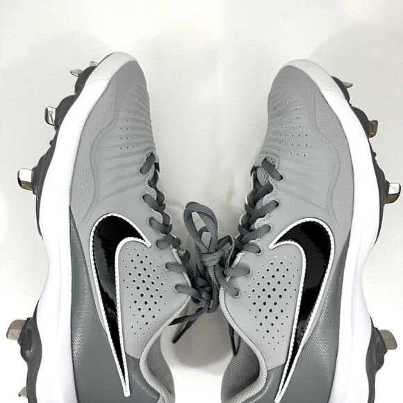 Nike Men's Alpha Huarache 3 Low Baseball Cleats in Light Smoke Grey, Size 7 - Picture 3 of 8